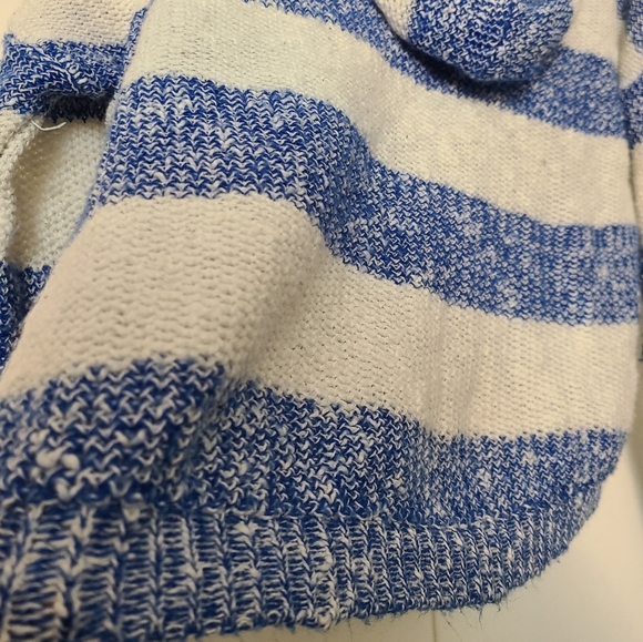 Striped knit hoodie oversized pullover sweater - Picture 5 of 5